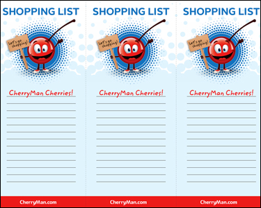 CherryMan shopping list printable graphic